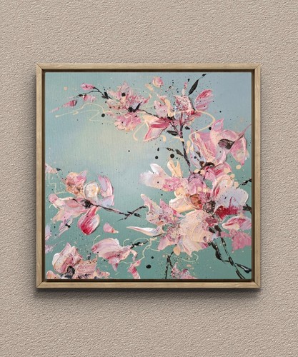 Acrylbild abstrakt blumen - acrylbild,