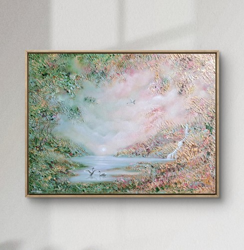 Acrylbild abstrakt landschaft - acrylbild,