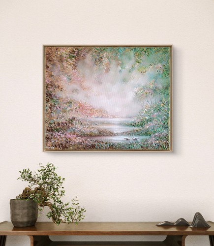 Acrylbild landschaft abstrakt - acrylbild,